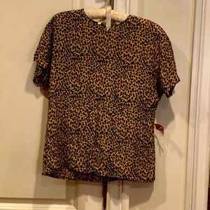 NWT! Vintage Linda Hutton silk button back blouse